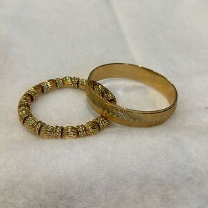 Monet bangle and unbranded bangle. Cute as a pair.